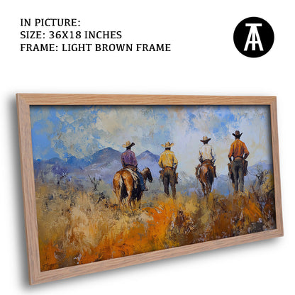 Artwork in Dark Brown Frame