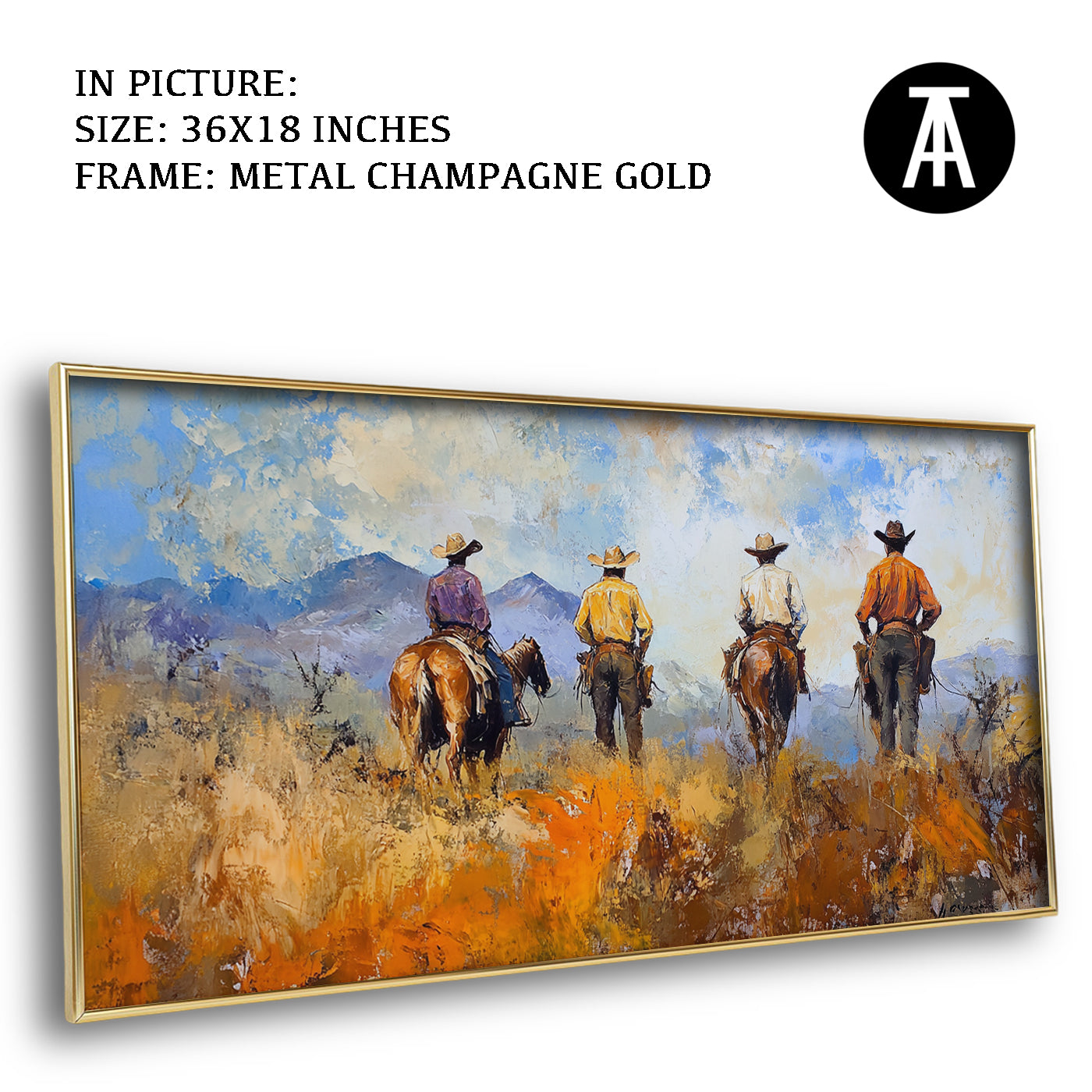 Artwork in Light Brown Frame