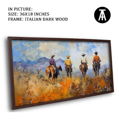 Artwork in Dark Wood Frame