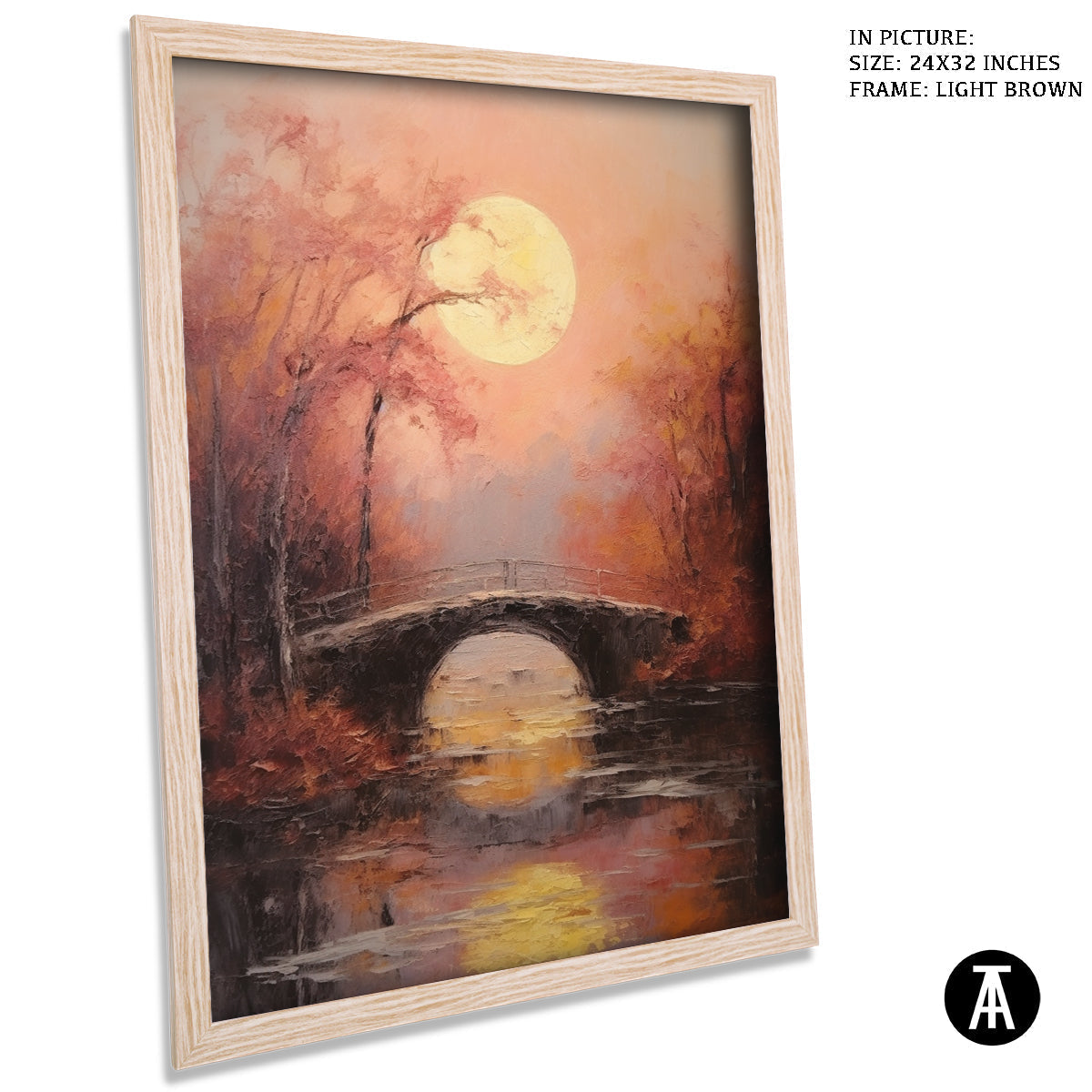 Artwork in Dark Brown Frame