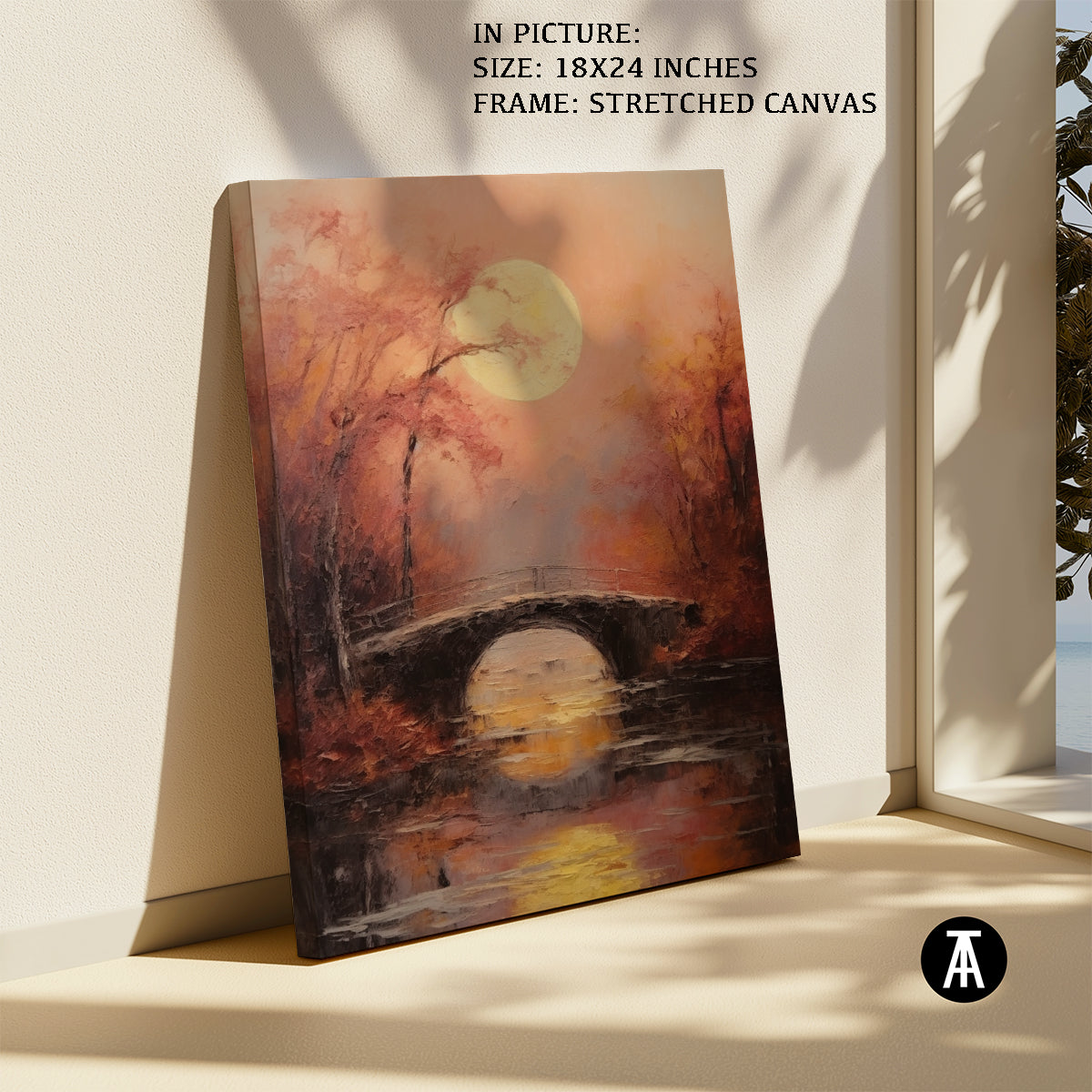 Artwork in Natural Wood Frame