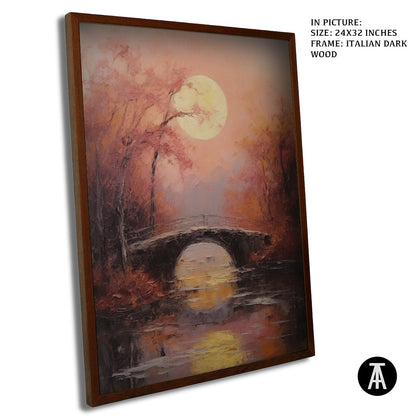 Artwork in Dark Wood Frame