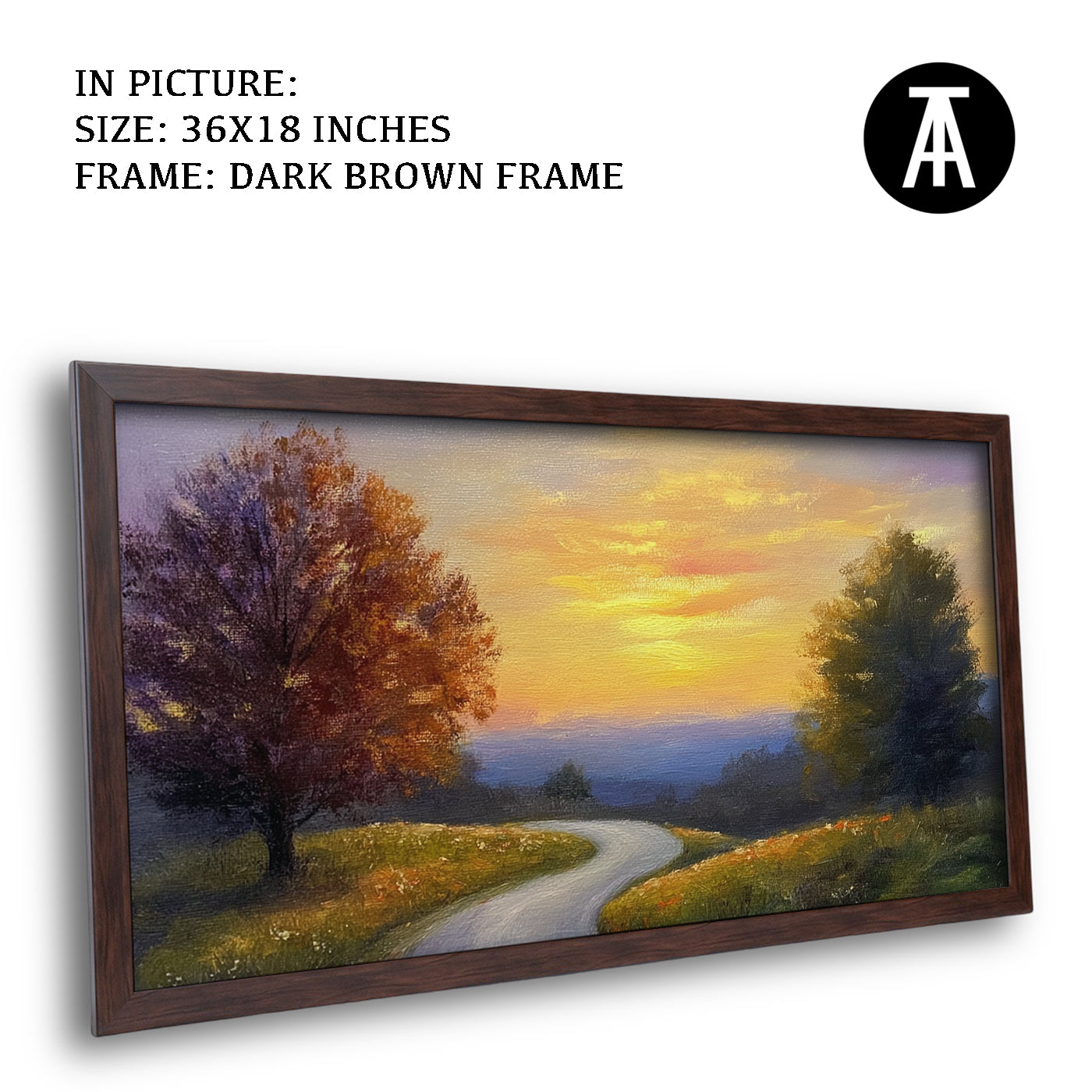 Artwork in Metal Champagne Gold Frame