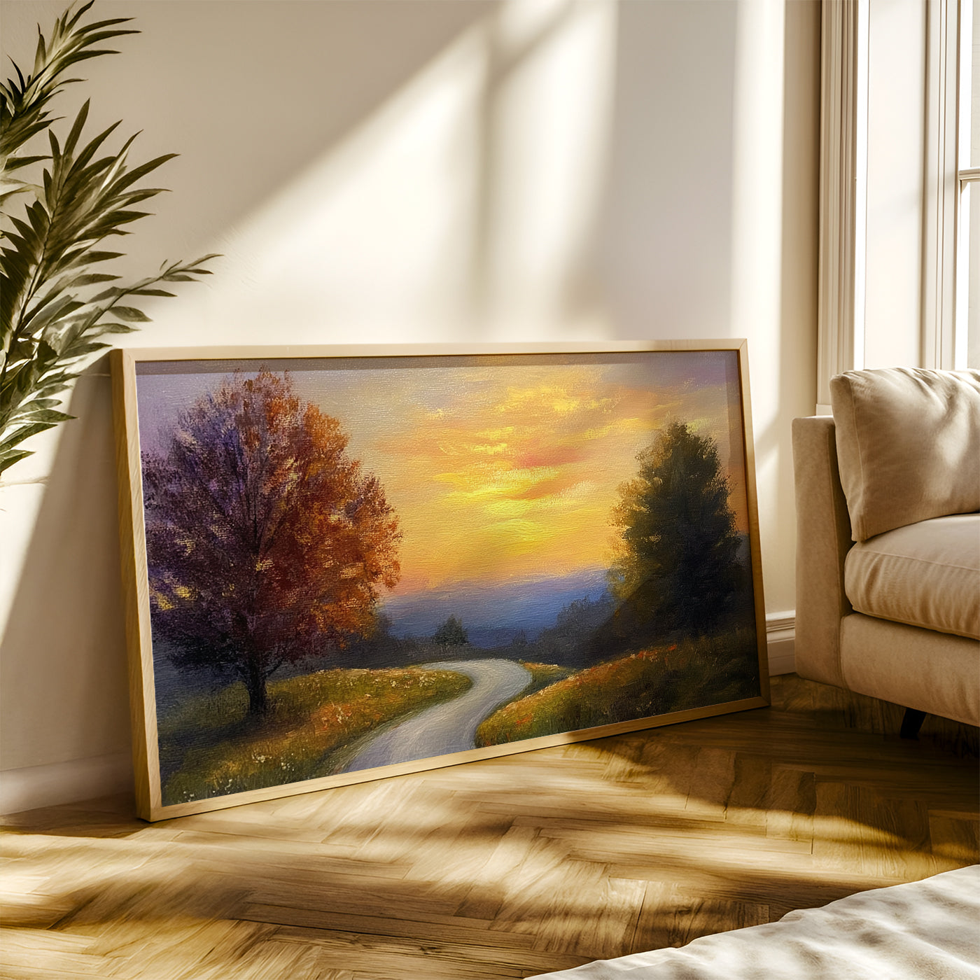 Modern Art Painting in a Lifestyle Setting