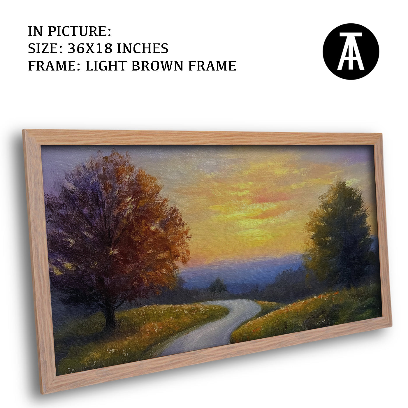 Artwork in Dark Brown Frame