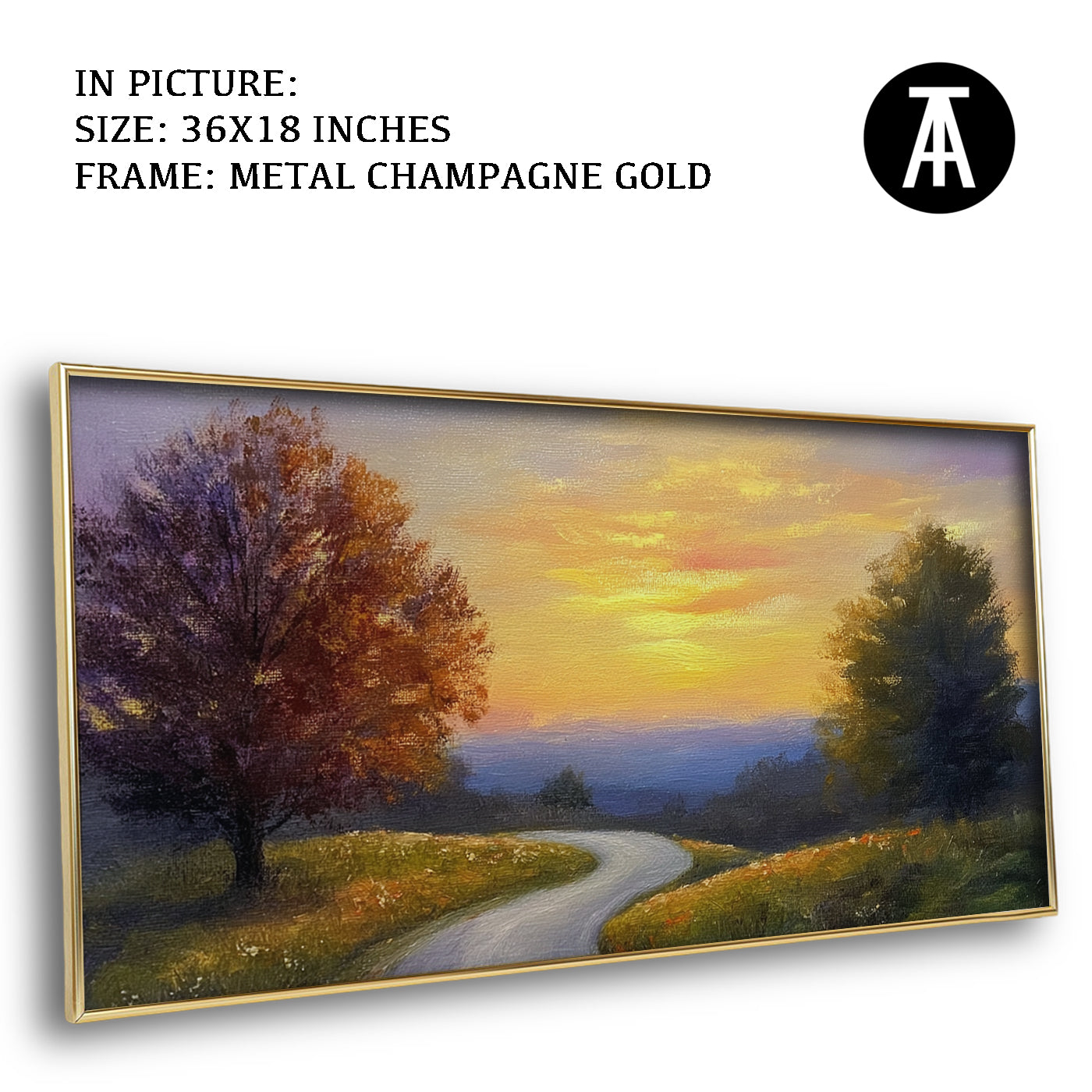 Artwork in Light Brown Frame