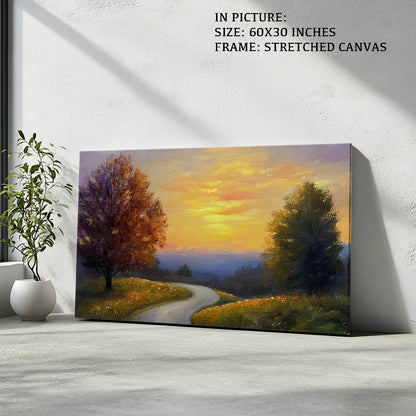 Artwork in Natural Wood Frame