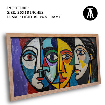 Artwork in Dark Brown Frame