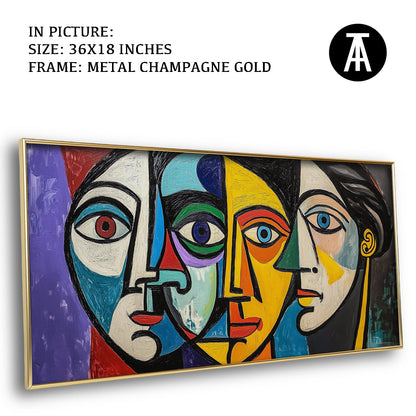 Artwork in Light Brown Frame