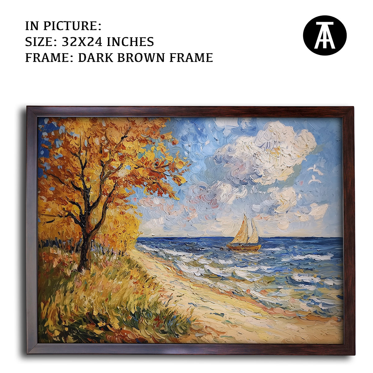 Artwork in Metal Champagne Gold Frame