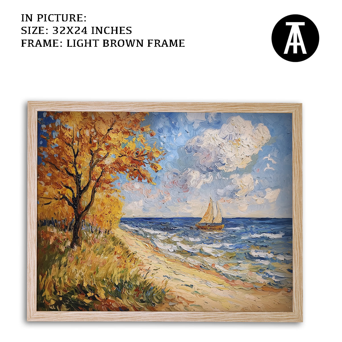 Artwork in Dark Brown Frame