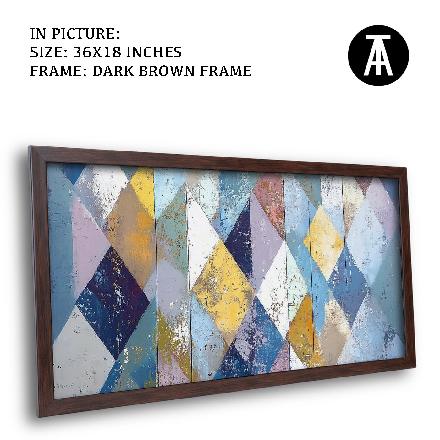 Artwork in Metal Champagne Gold Frame
