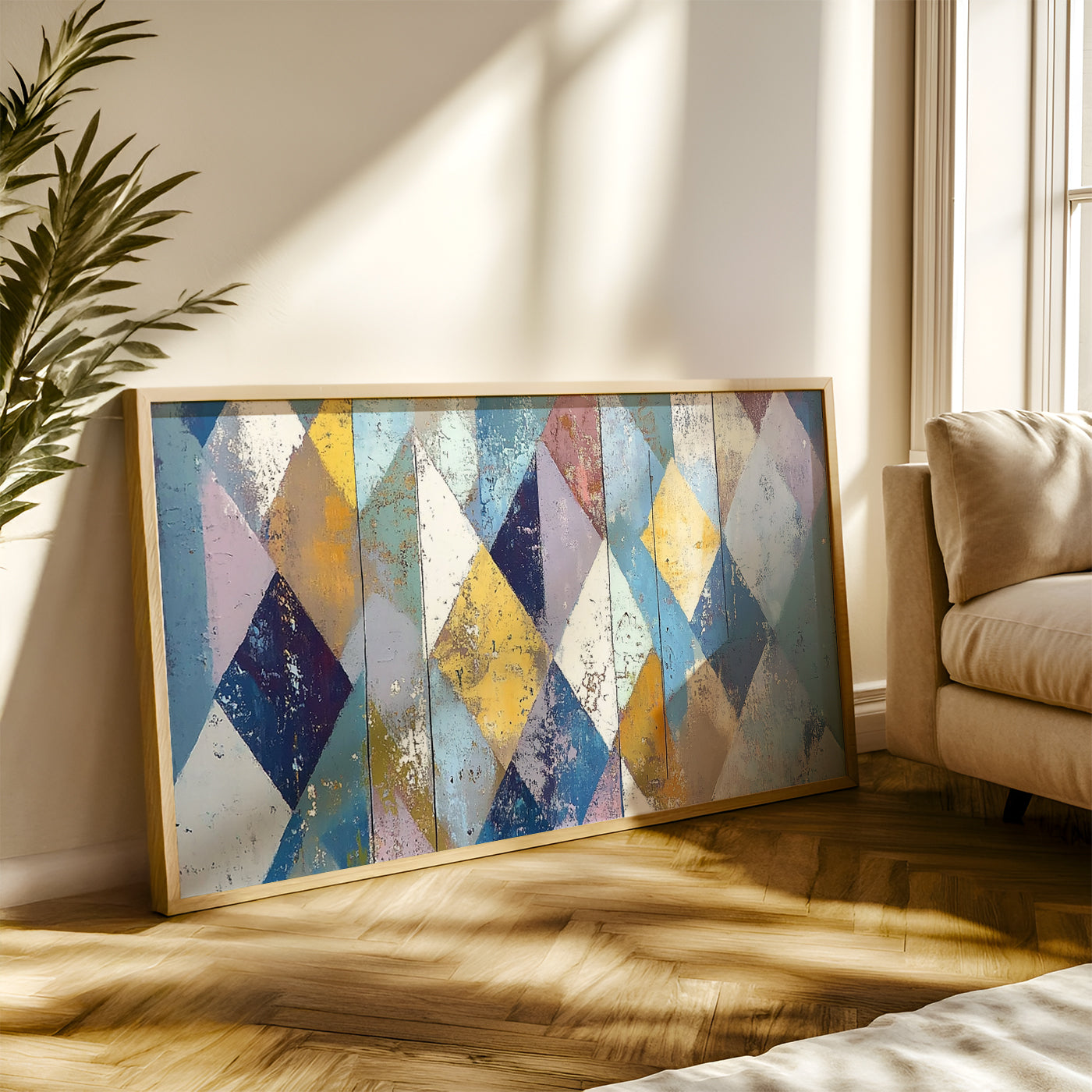 Modern Art Painting in a Lifestyle Setting