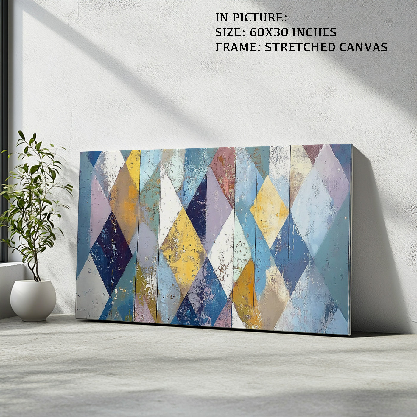 Artwork in Natural Wood Frame