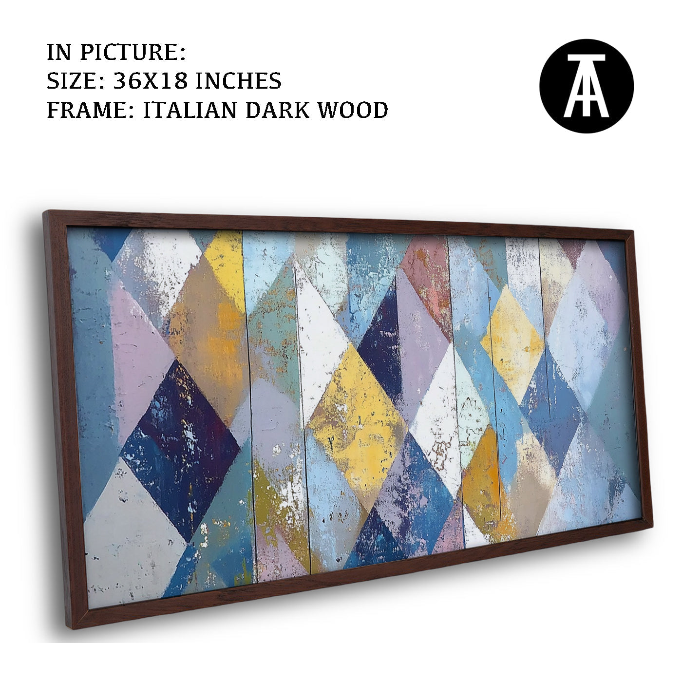 Artwork in Dark Wood Frame