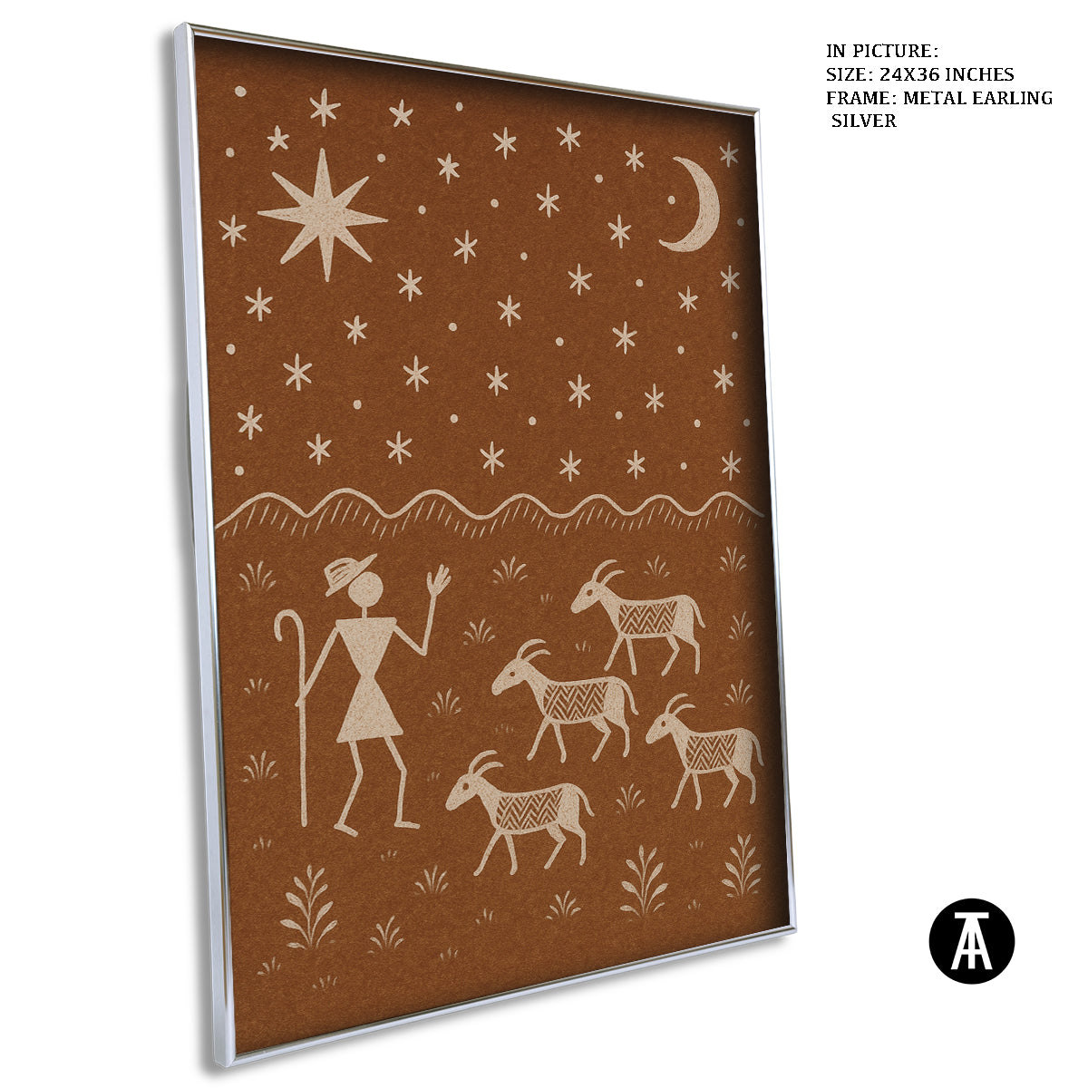 Artwork in Metal Earling Silver Frame