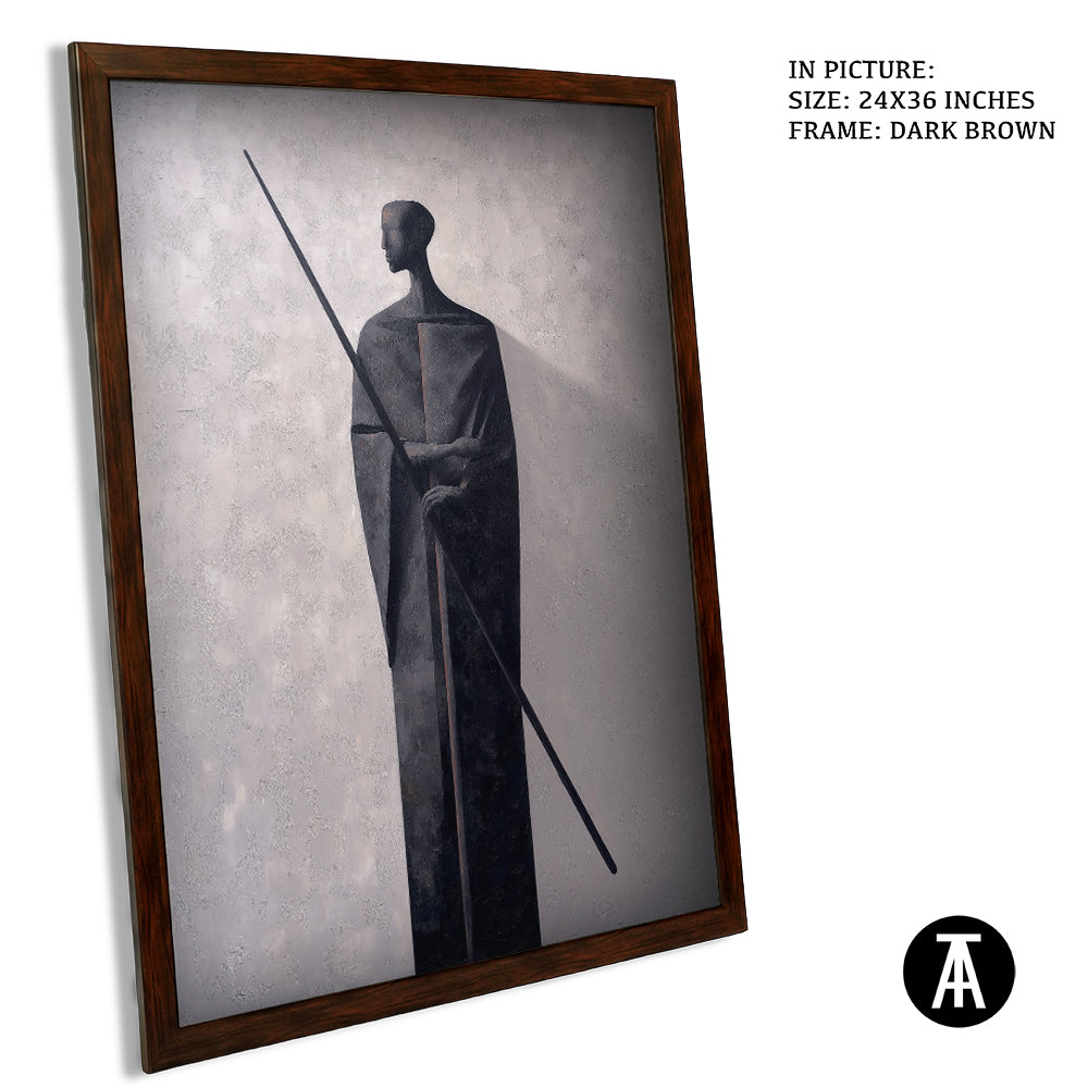 Artwork in Dark Brown Frame