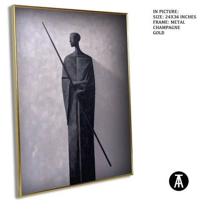 Artwork in Metal Champagne Gold Frame