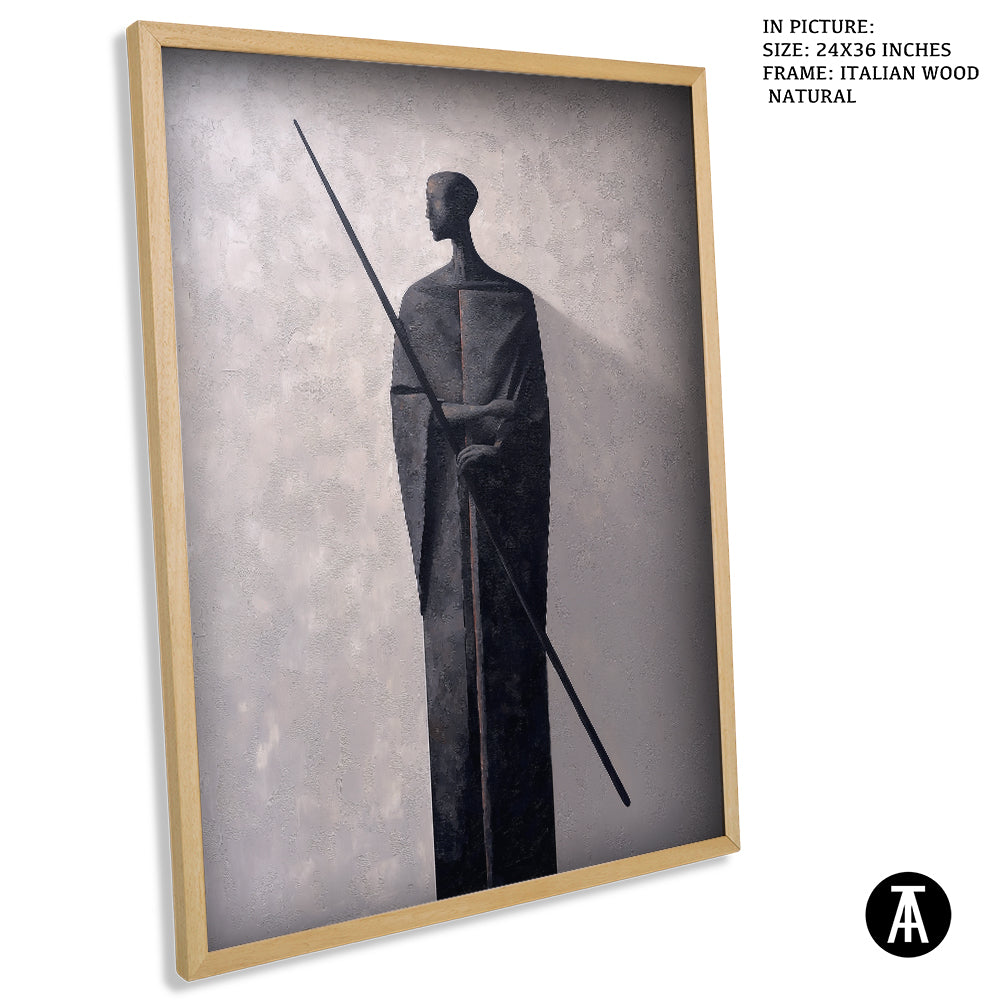 Artwork in Natural Wood Frame