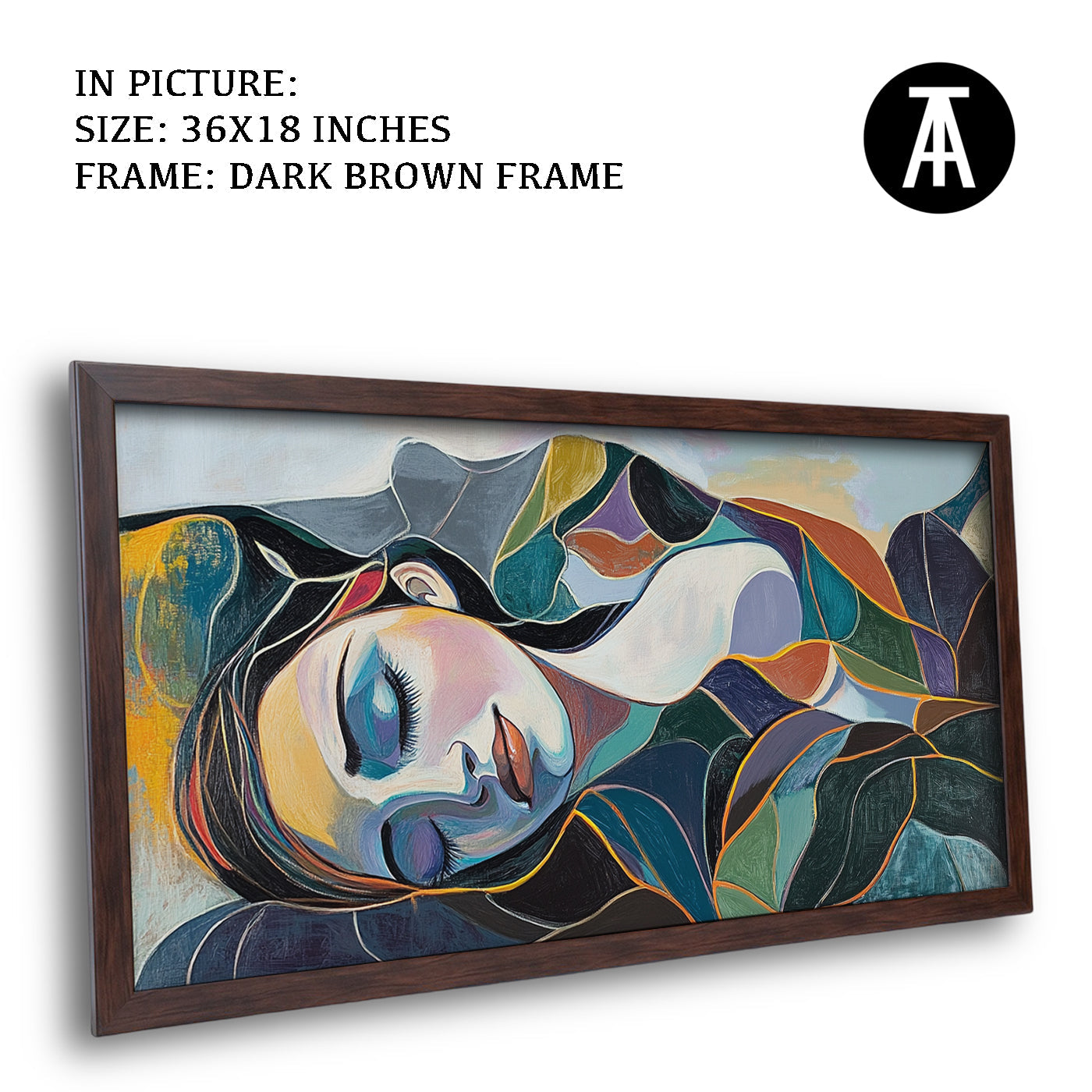 Artwork in Metal Champagne Gold Frame