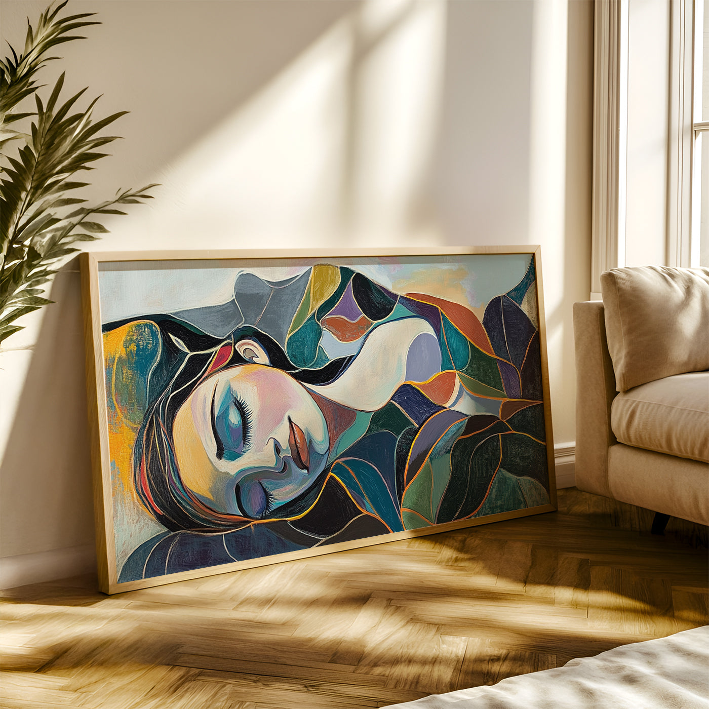 Modern Art Painting in a Lifestyle Setting