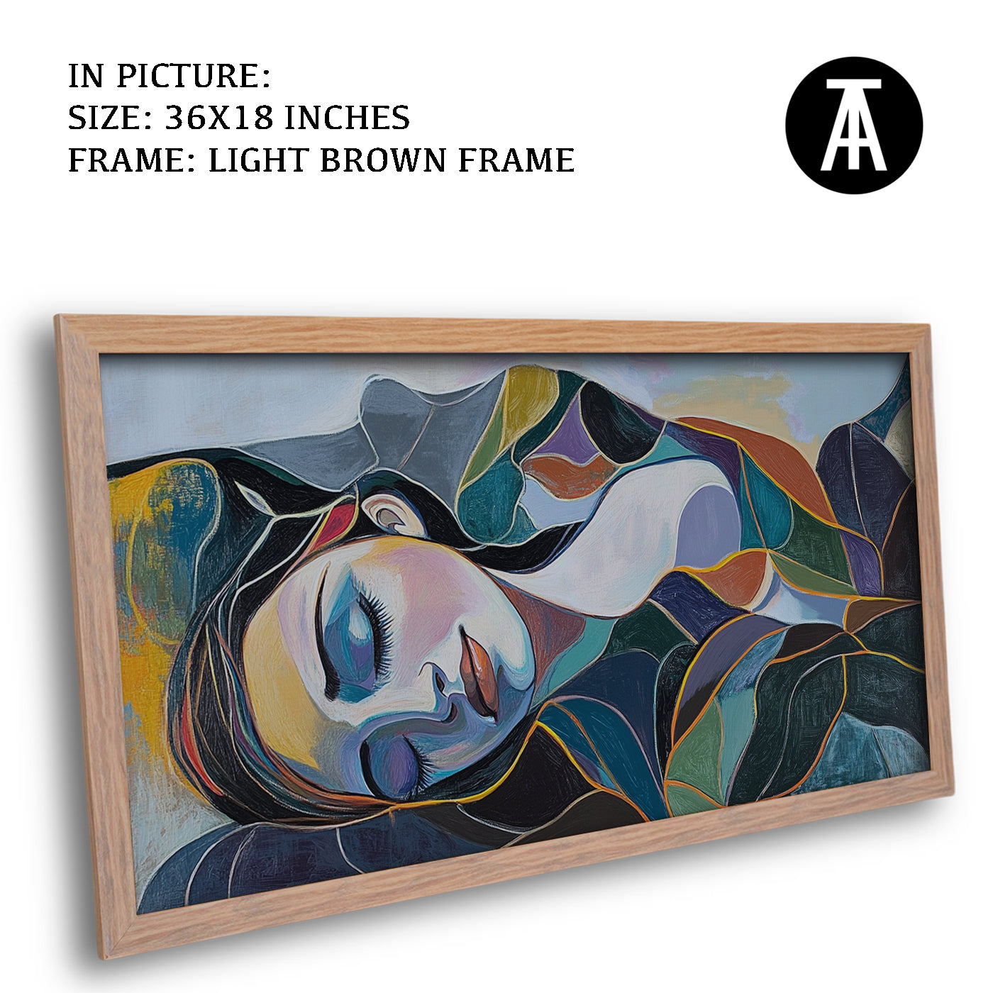 Artwork in Dark Brown Frame