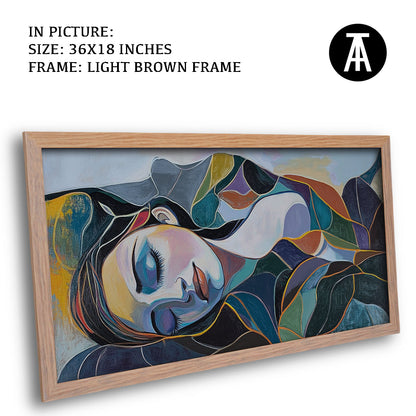 Artwork in Dark Brown Frame