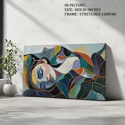 Artwork in Natural Wood Frame