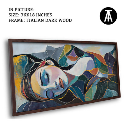 Artwork in Dark Wood Frame