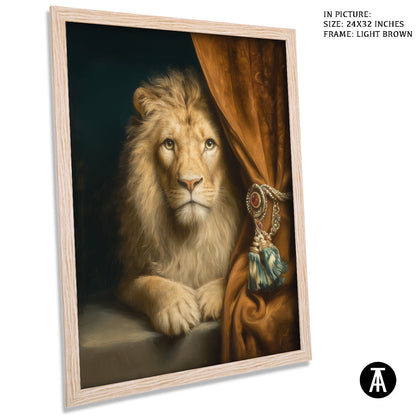 Artwork in Light Brown Frame