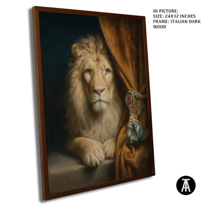 Artwork in Dark Wood Frame