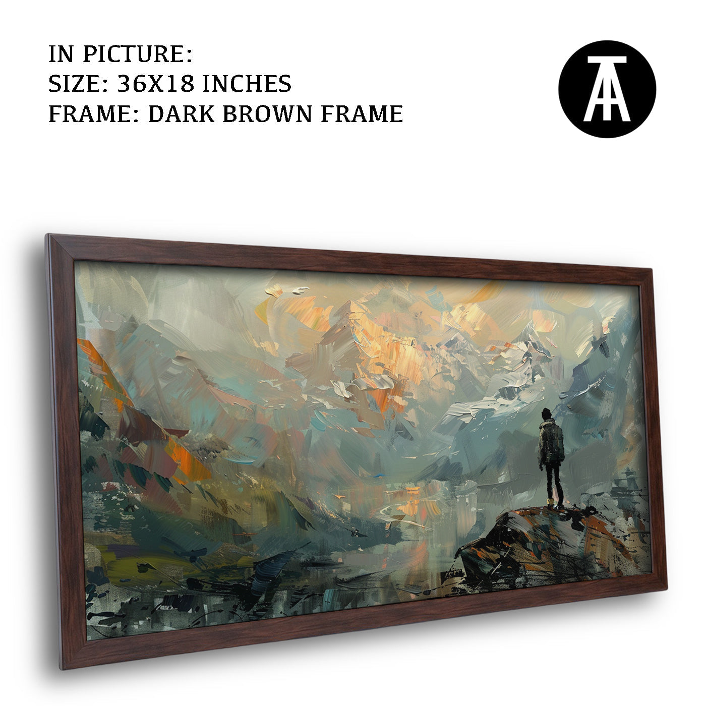 Artwork in Metal Champagne Gold Frame