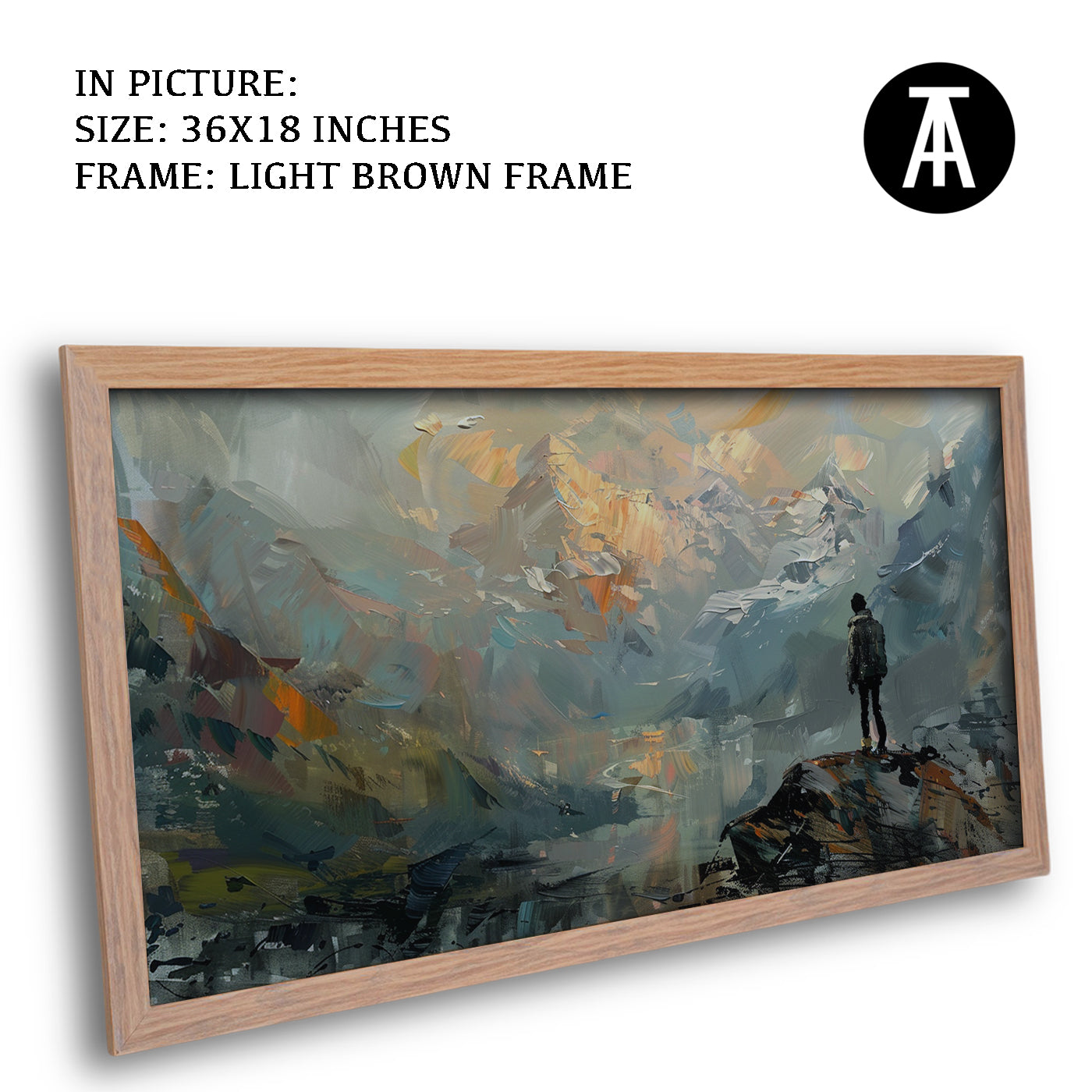 Artwork in Dark Brown Frame