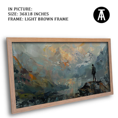 Artwork in Dark Brown Frame