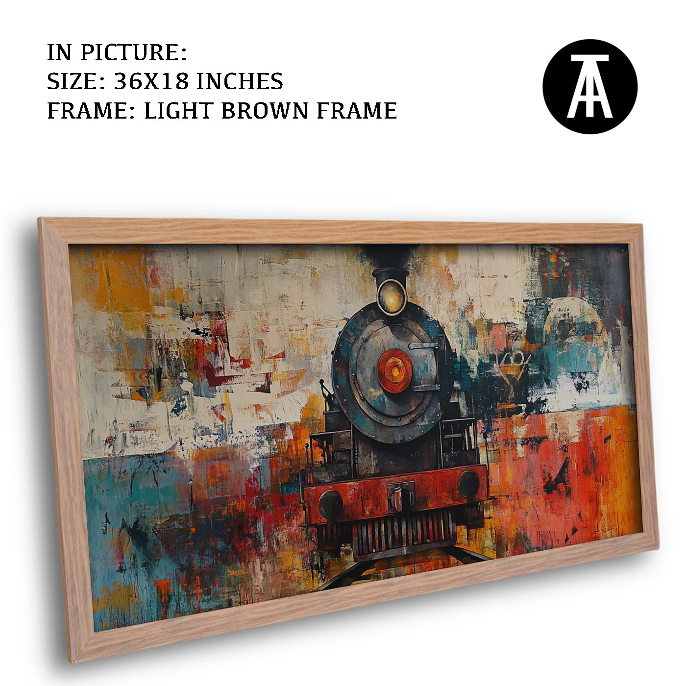 Artwork in Dark Brown Frame
