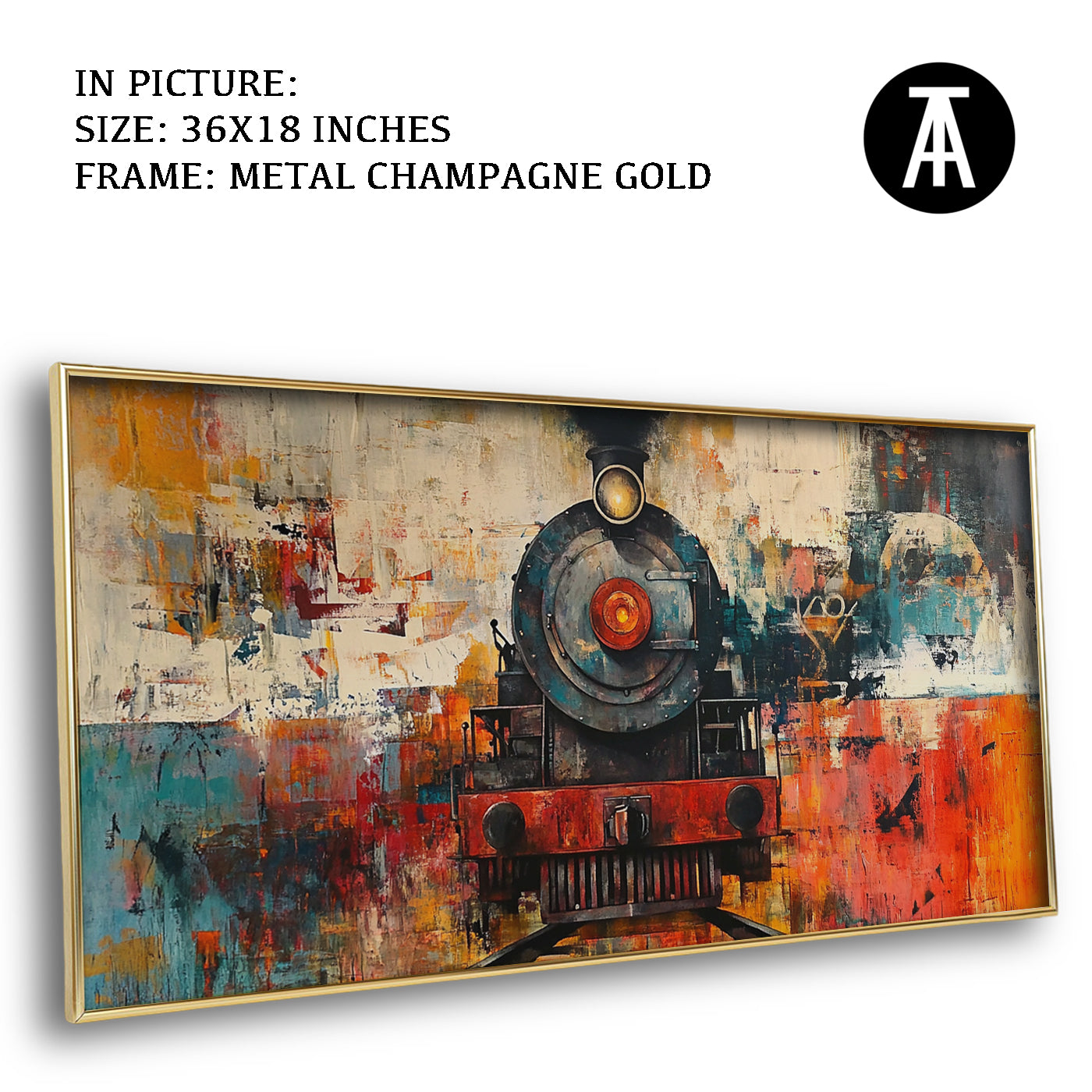 Artwork in Light Brown Frame