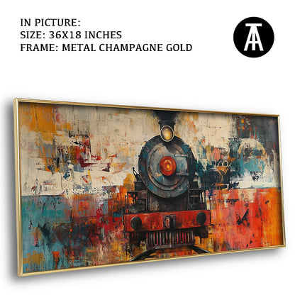 Artwork in Light Brown Frame