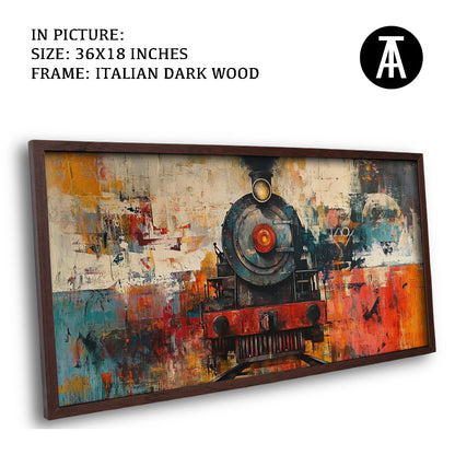 Artwork in Dark Wood Frame