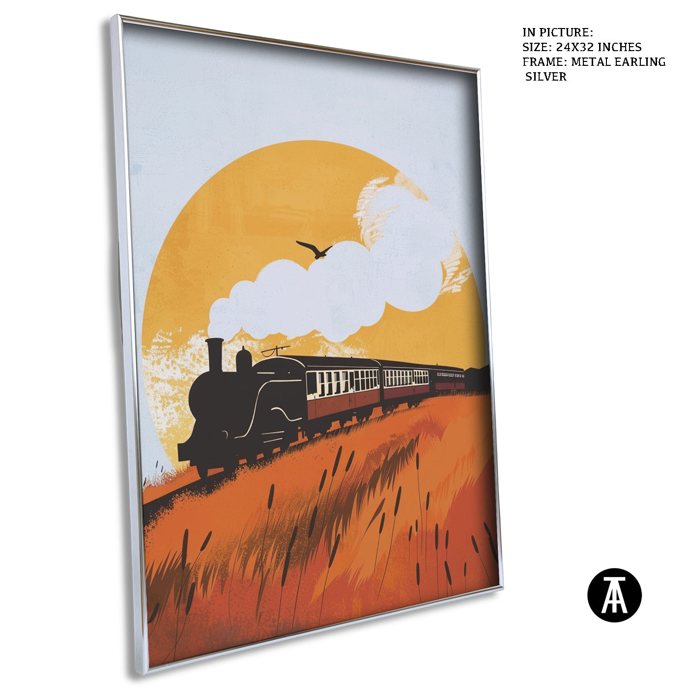 Artwork in Metal Earling Silver Frame