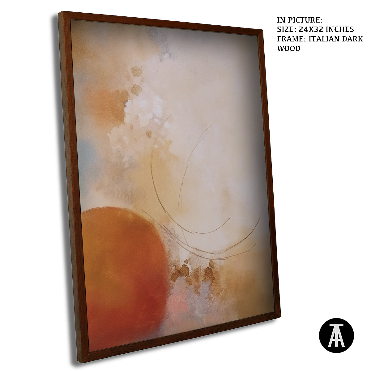 Sample Artwork in Italian Wood Framing Dark