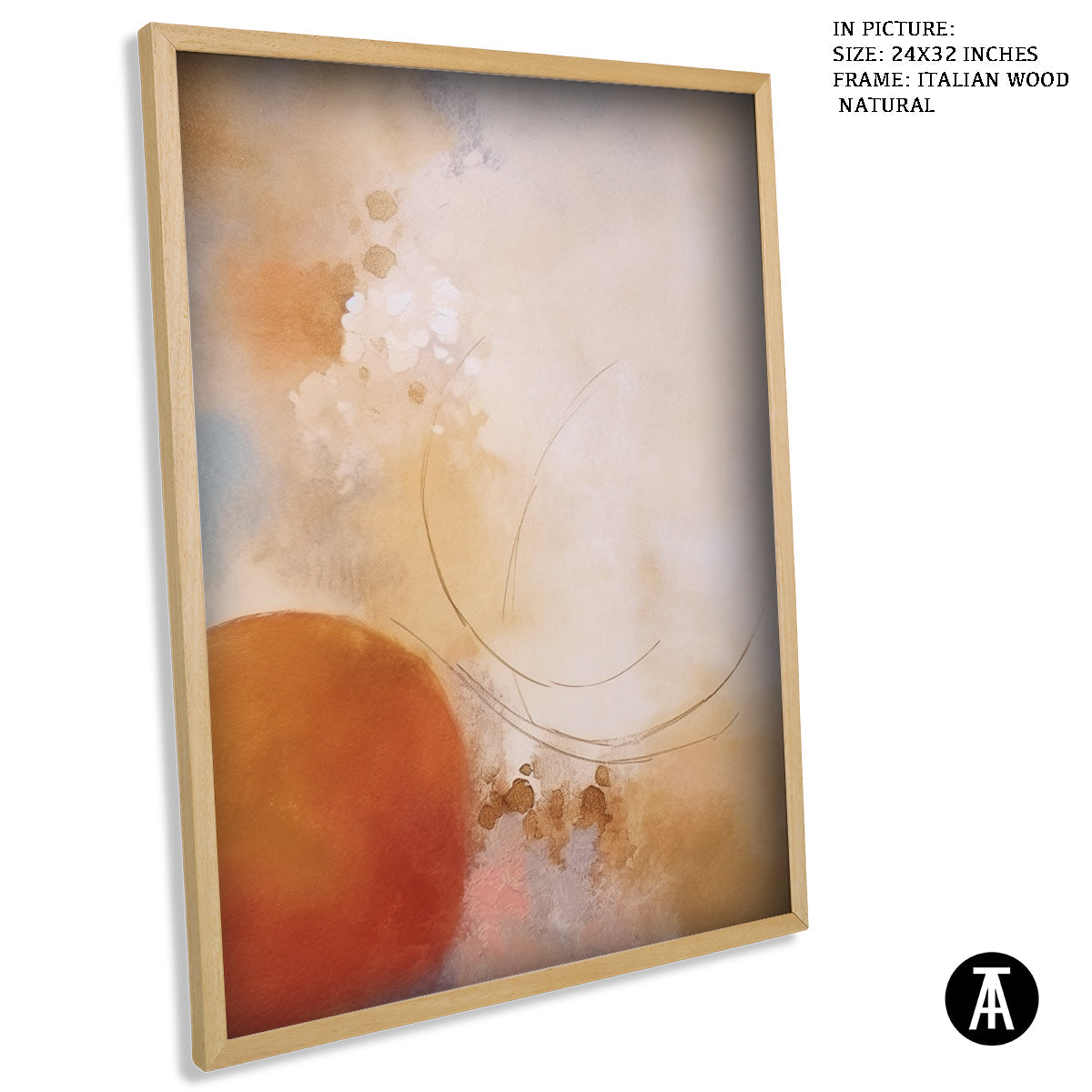 Sample Artwork in Italian Wood Framing Natural
