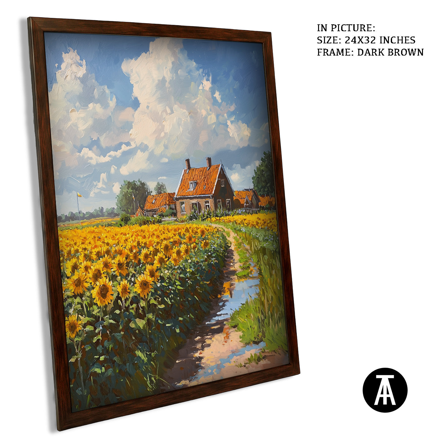 Artwork in Metal Champagne Gold Frame