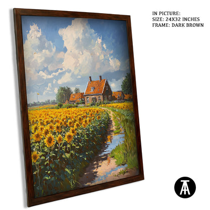 Artwork in Metal Champagne Gold Frame
