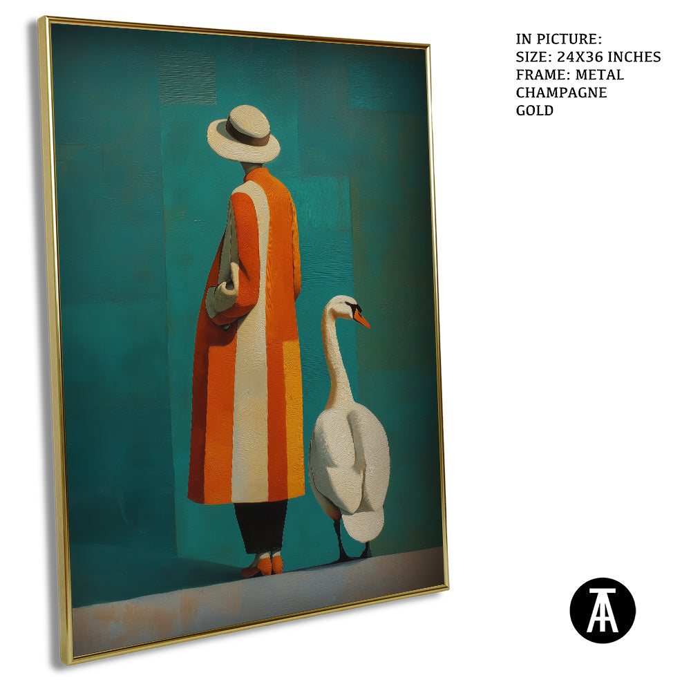 Artwork in Metal Champagne Gold Frame