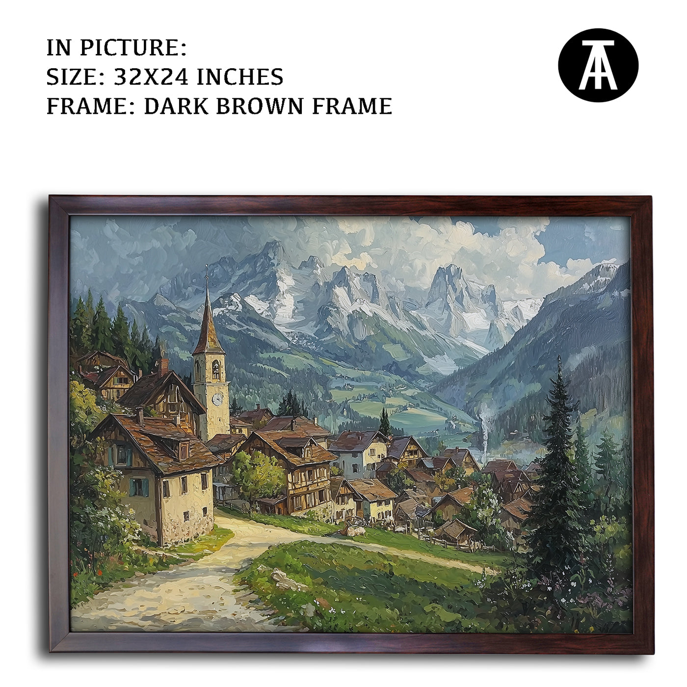 Artwork in Metal Champagne Gold Frame