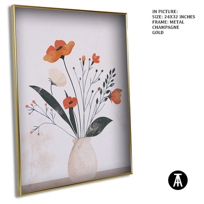 Artwork in Metal Champagne Gold Frame