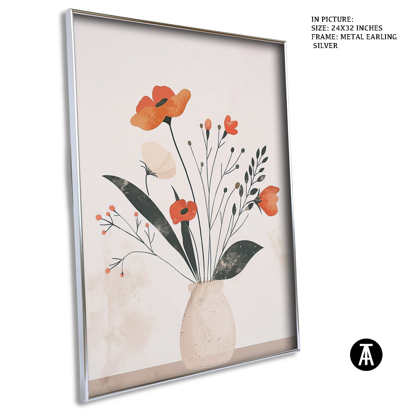 Artwork in Metal Earling Silver Frame