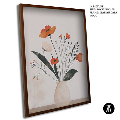 Artwork in Dark Wood Frame