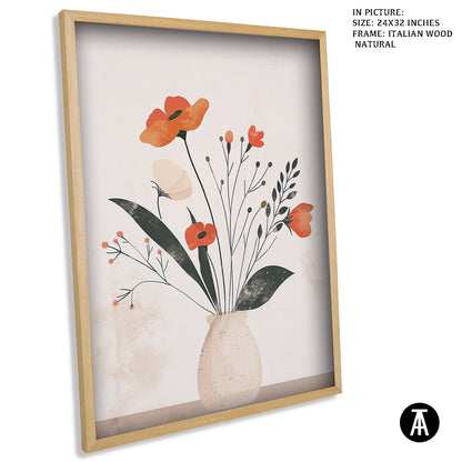 Artwork in Natural Wood Frame