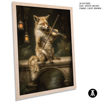 Artwork in Light Brown Frame